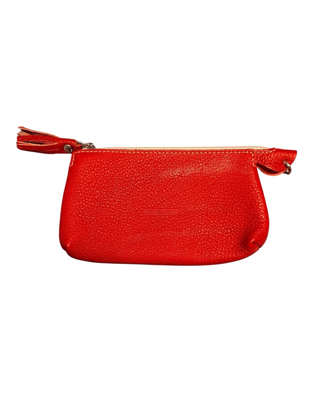 Dooney & Bourke Red Pebbles Leather Cosmetic Bag